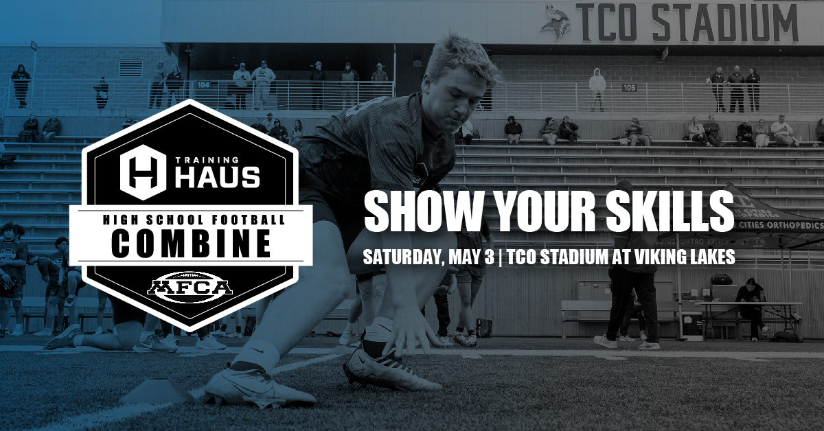 Training HAUS 2025 High School Football Combine at TCO Stadium at Viking Lakes